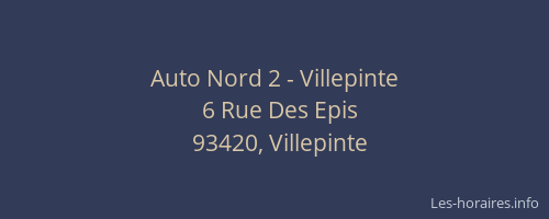 Auto Nord 2 - Villepinte