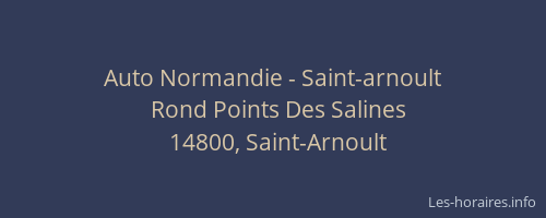 Auto Normandie - Saint-arnoult