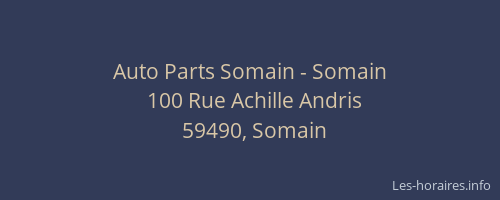 Auto Parts Somain - Somain