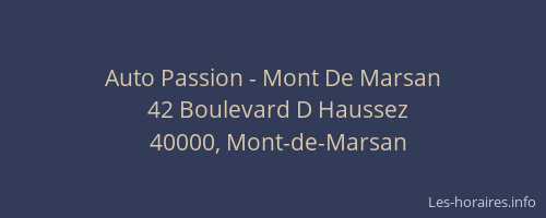 Auto Passion - Mont De Marsan