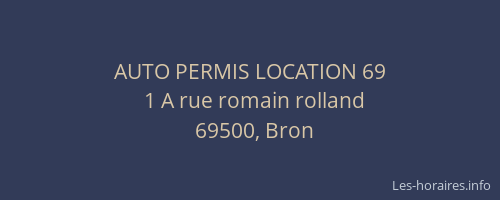 AUTO PERMIS LOCATION 69