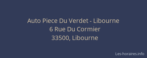 Auto Piece Du Verdet - Libourne