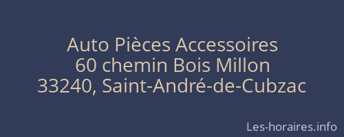 Auto Pièces Accessoires