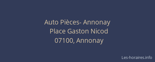 Auto Pièces- Annonay