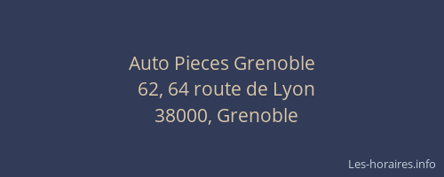 Auto Pieces Grenoble