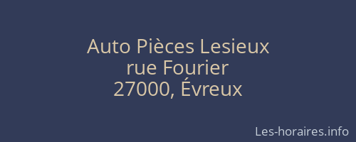 Auto Pièces Lesieux