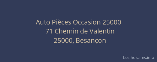 Auto Pièces Occasion 25000