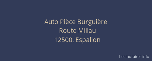 Auto Pi&egrave;ce Burgui&egrave;re
