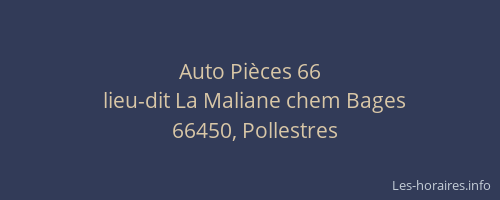 Auto Pi&egrave;ces 66
