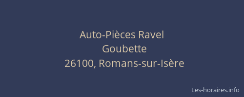 Auto-Pièces Ravel