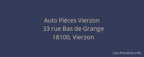 Auto Pi&egrave;ces Vierzon
