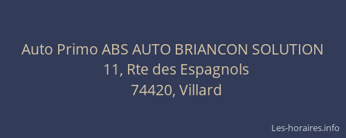 Auto Primo ABS AUTO BRIANCON SOLUTION