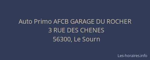 Auto Primo AFCB GARAGE DU ROCHER