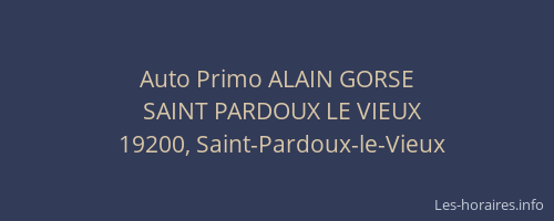 Auto Primo ALAIN GORSE