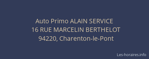 Auto Primo ALAIN SERVICE
