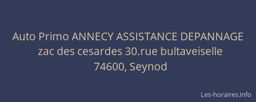 Auto Primo ANNECY ASSISTANCE DEPANNAGE