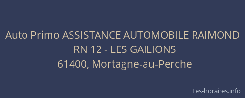 Auto Primo ASSISTANCE AUTOMOBILE RAIMOND