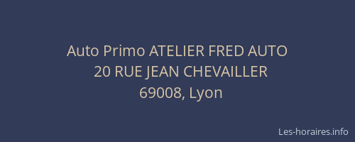 Auto Primo ATELIER FRED AUTO