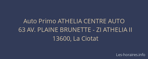 Auto Primo ATHELIA CENTRE AUTO
