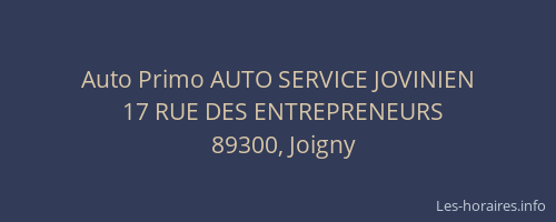 Auto Primo AUTO SERVICE JOVINIEN