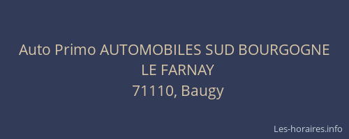Auto Primo AUTOMOBILES SUD BOURGOGNE