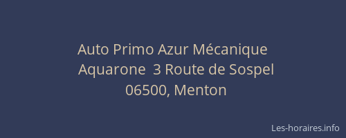 Auto Primo Azur Mécanique