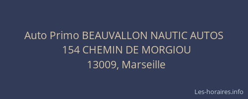 Auto Primo BEAUVALLON NAUTIC AUTOS