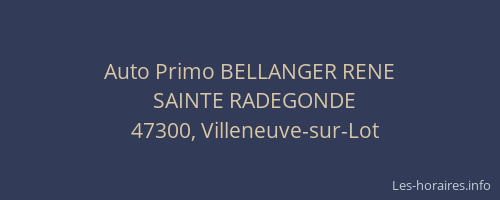 Auto Primo BELLANGER RENE