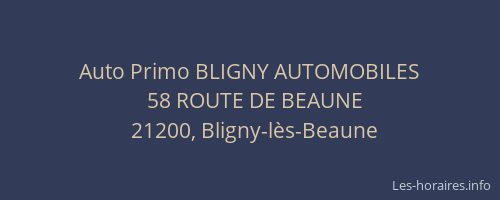 Auto Primo BLIGNY AUTOMOBILES