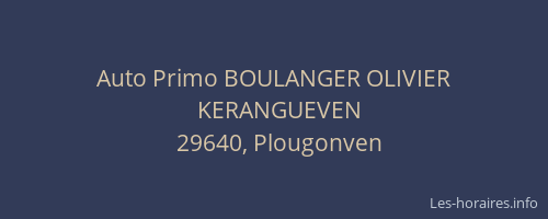 Auto Primo BOULANGER OLIVIER