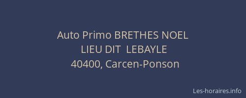 Auto Primo BRETHES NOEL
