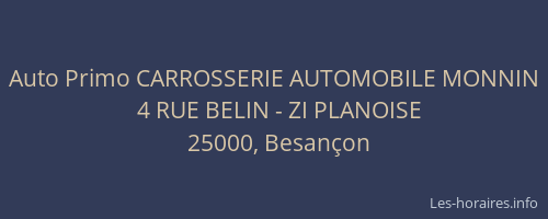 Auto Primo CARROSSERIE AUTOMOBILE MONNIN