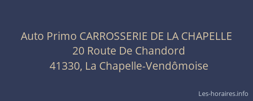 Auto Primo CARROSSERIE DE LA CHAPELLE