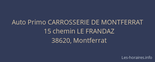 Auto Primo CARROSSERIE DE MONTFERRAT