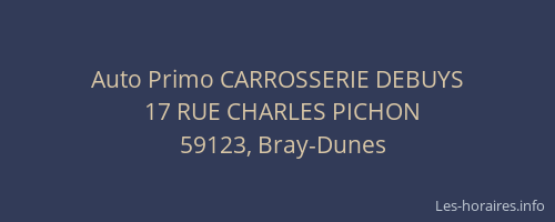 Auto Primo CARROSSERIE DEBUYS