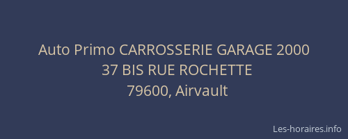 Auto Primo CARROSSERIE GARAGE 2000