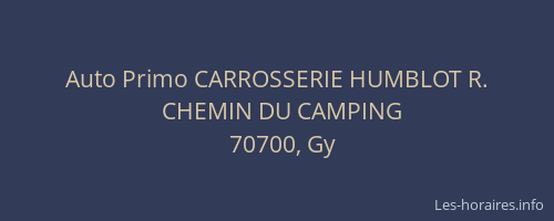 Auto Primo CARROSSERIE HUMBLOT R.