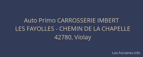 Auto Primo CARROSSERIE IMBERT