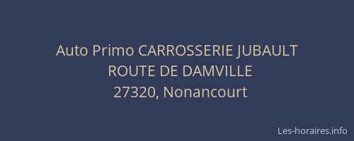 Auto Primo CARROSSERIE JUBAULT