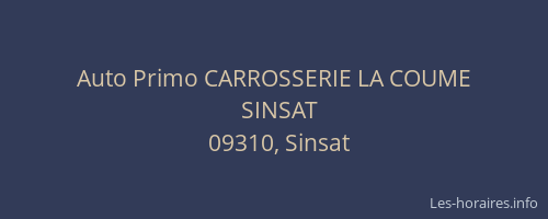 Auto Primo CARROSSERIE LA COUME