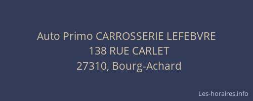 Auto Primo CARROSSERIE LEFEBVRE