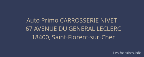 Auto Primo CARROSSERIE NIVET