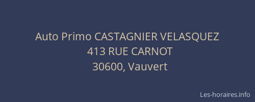 Auto Primo CASTAGNIER VELASQUEZ