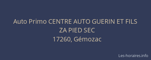 Auto Primo CENTRE AUTO GUERIN ET FILS