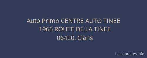 Auto Primo CENTRE AUTO TINEE
