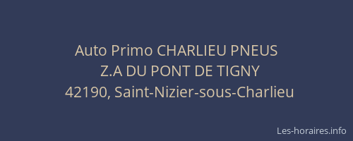Auto Primo CHARLIEU PNEUS