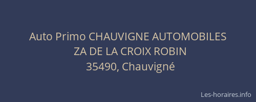 Auto Primo CHAUVIGNE AUTOMOBILES