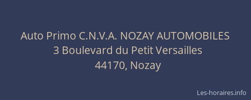 Auto Primo C.N.V.A. NOZAY AUTOMOBILES