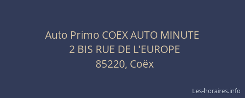 Auto Primo COEX AUTO MINUTE