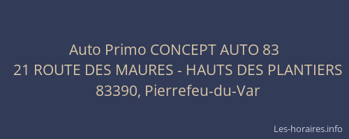 Auto Primo CONCEPT AUTO 83